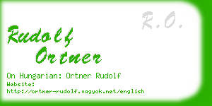 rudolf ortner business card